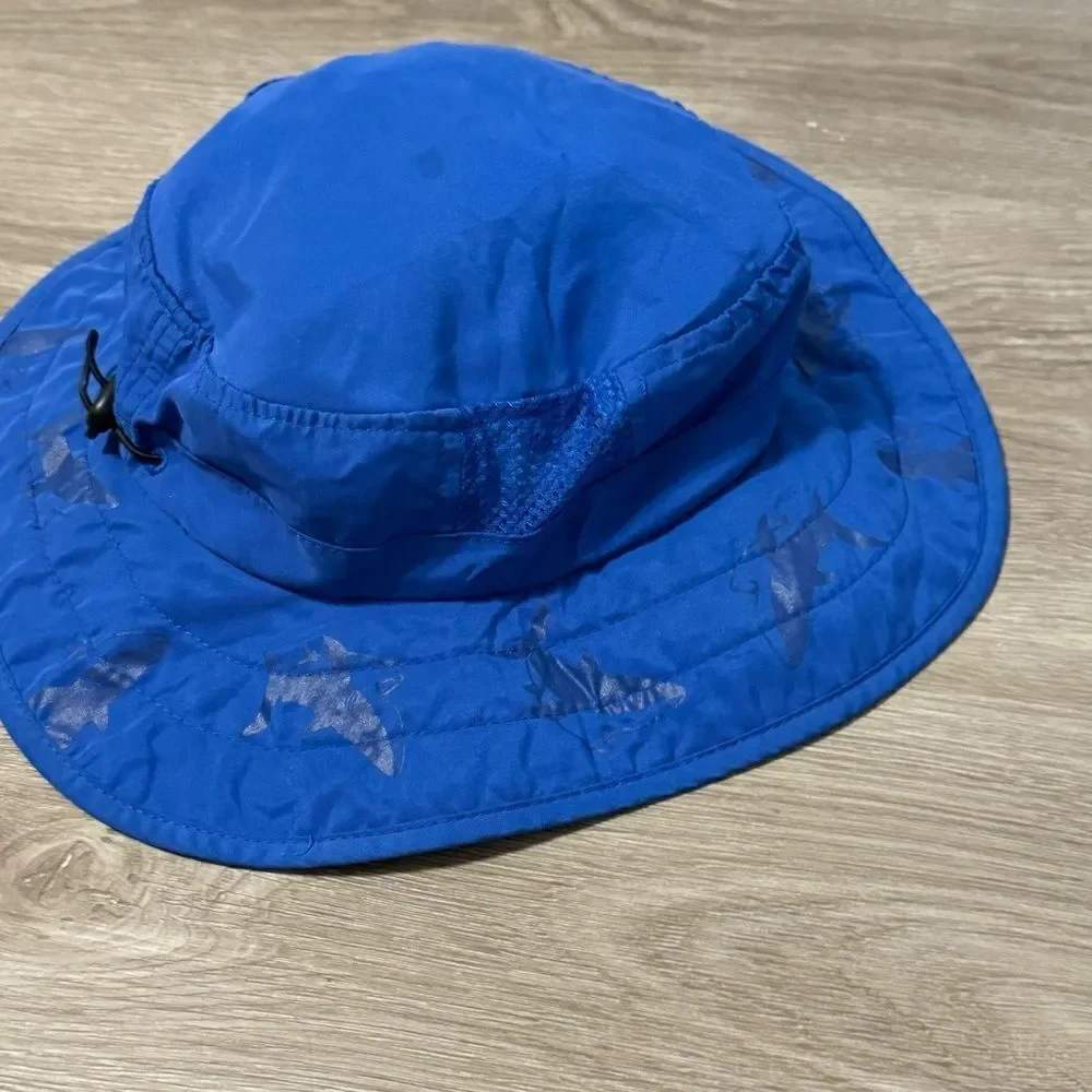 Kid's Sun Protection Zone Blue Shark Bucket Hat 50+ UPF
